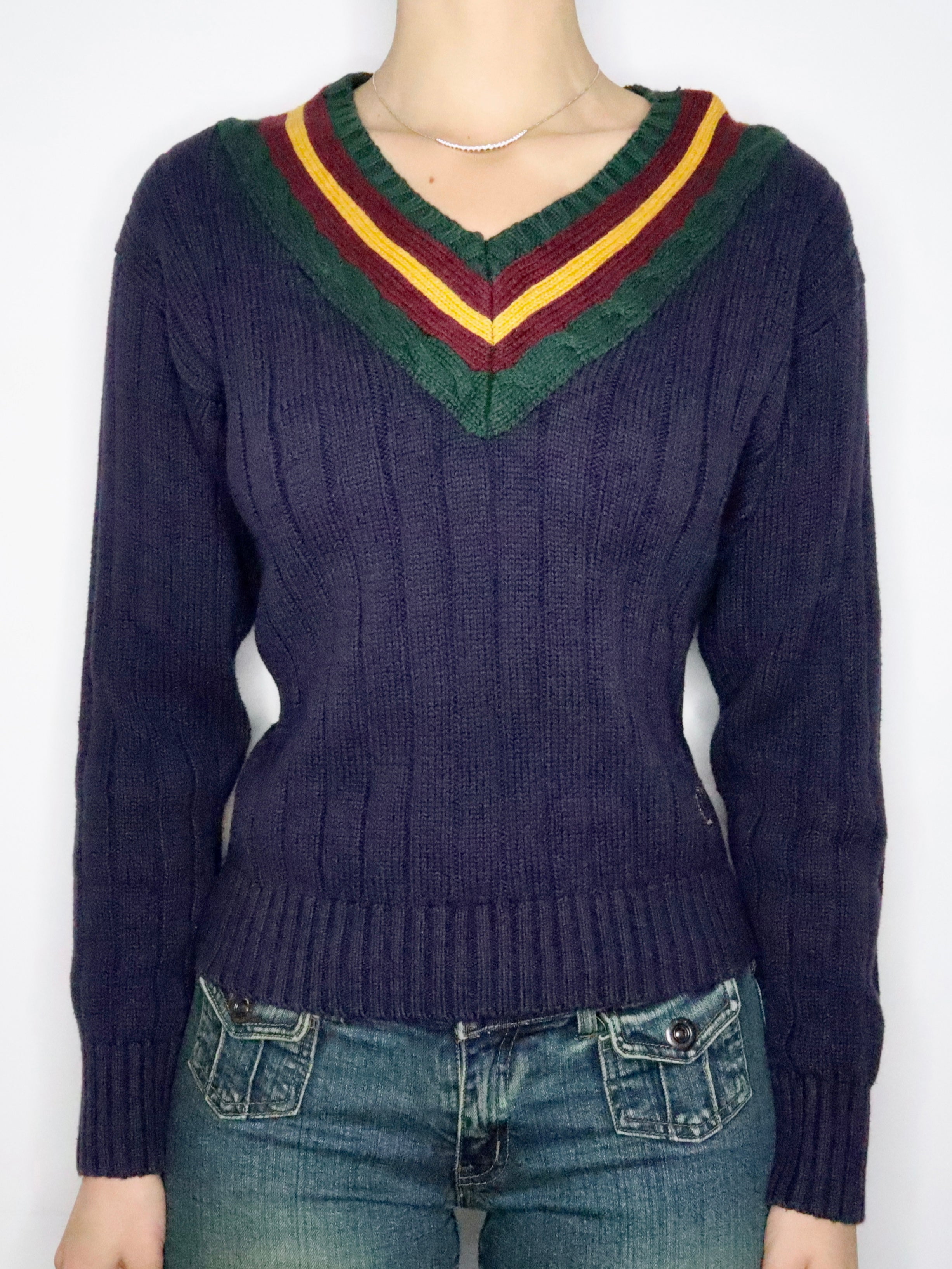 Tommy Hilfiger Navy Sweater (M-L) 