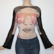 Graphic Mesh Long Sleeve (M-L) 