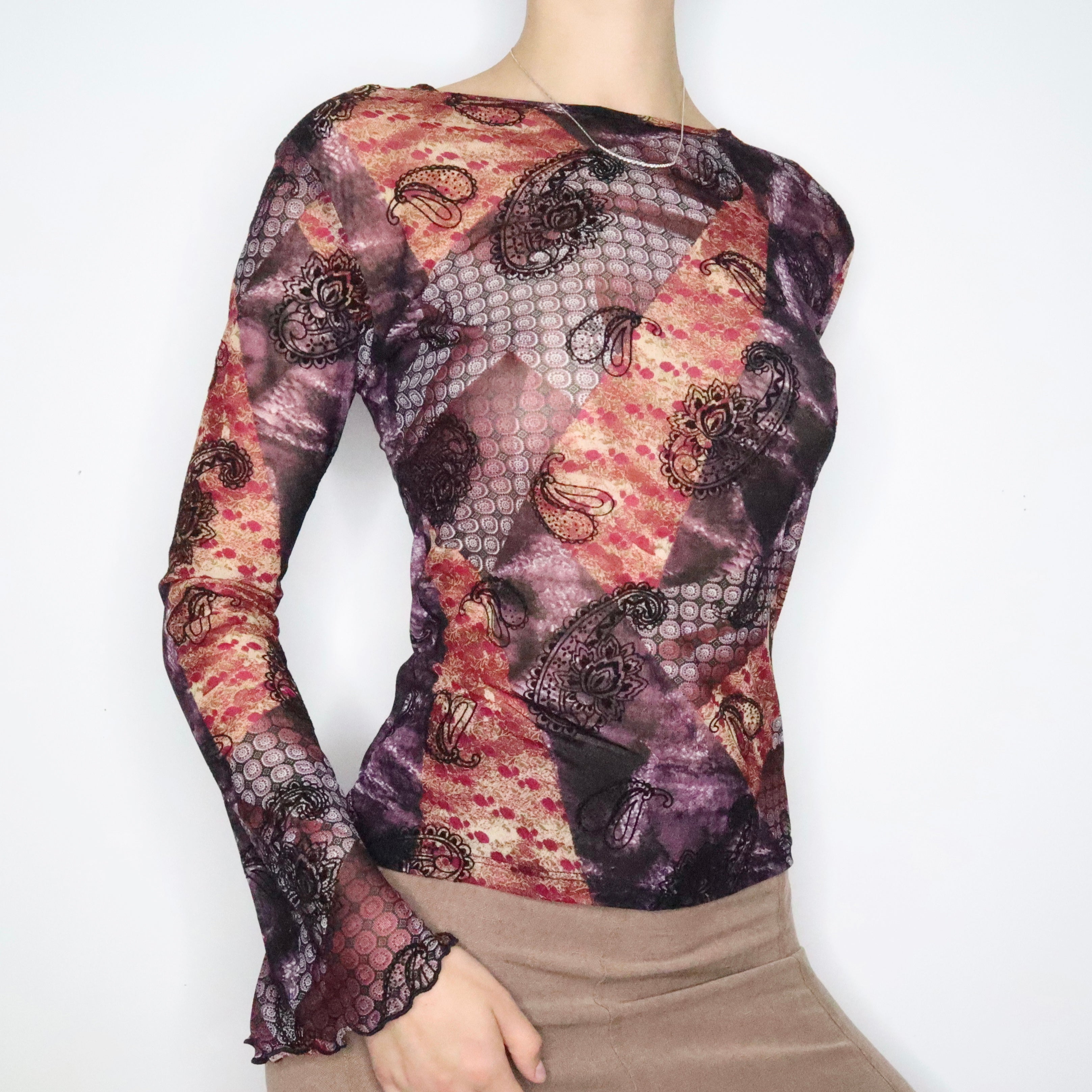 Paisley Mesh Blouse (Large)