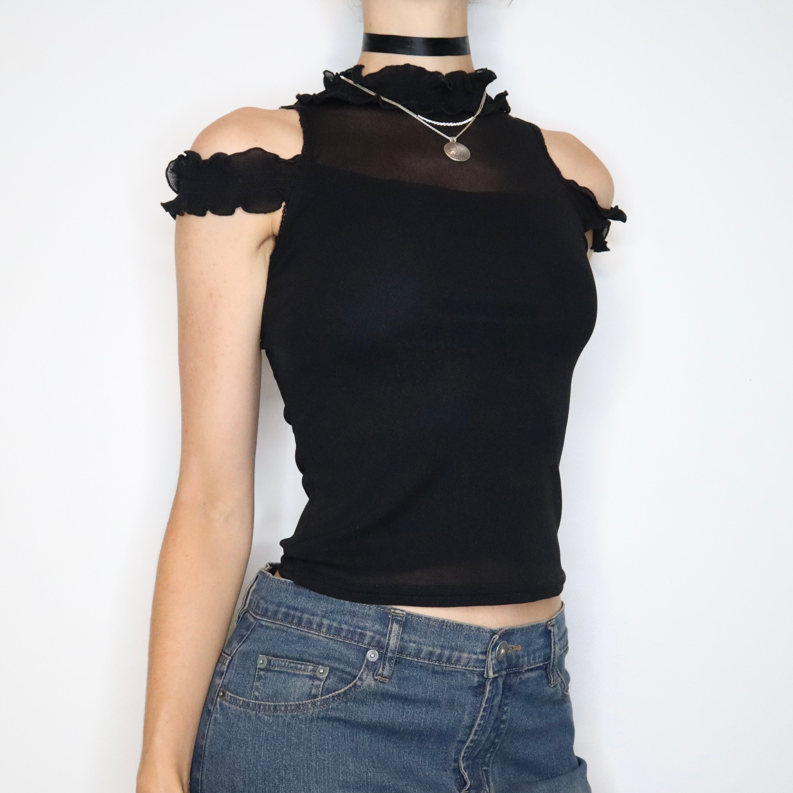 French Mesh Blouse (Small) 