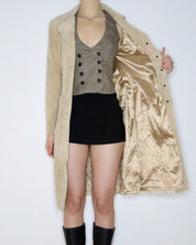 Beige Suede Corset Jacket (Small) 