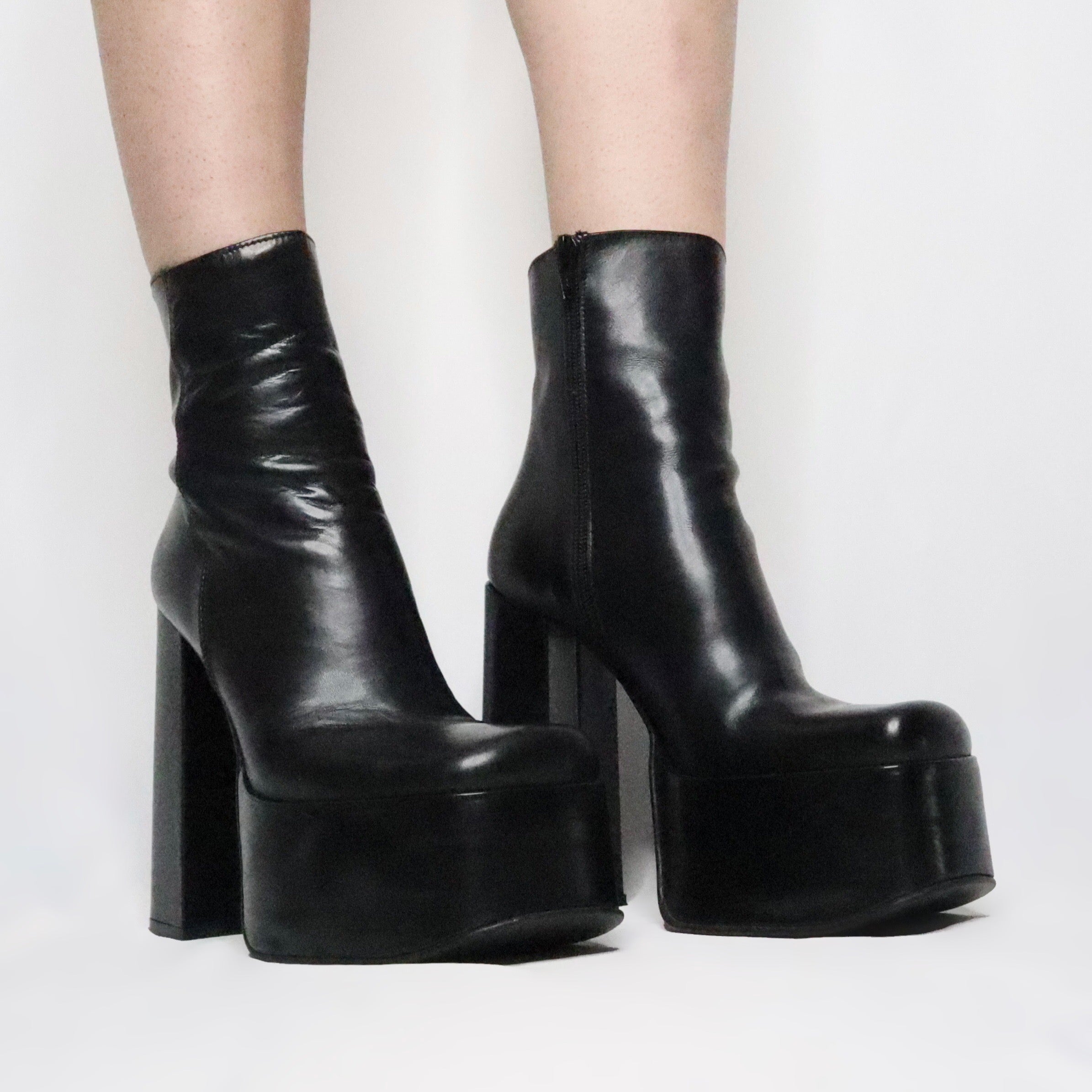 Black Platform Boots (7.5 US/38 EU)