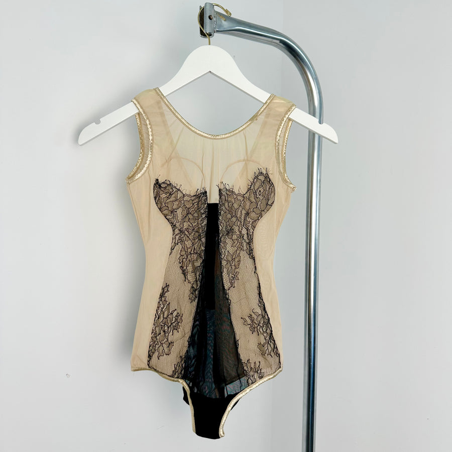 Nude Lace Lingerie Bodysuit (XS/S)