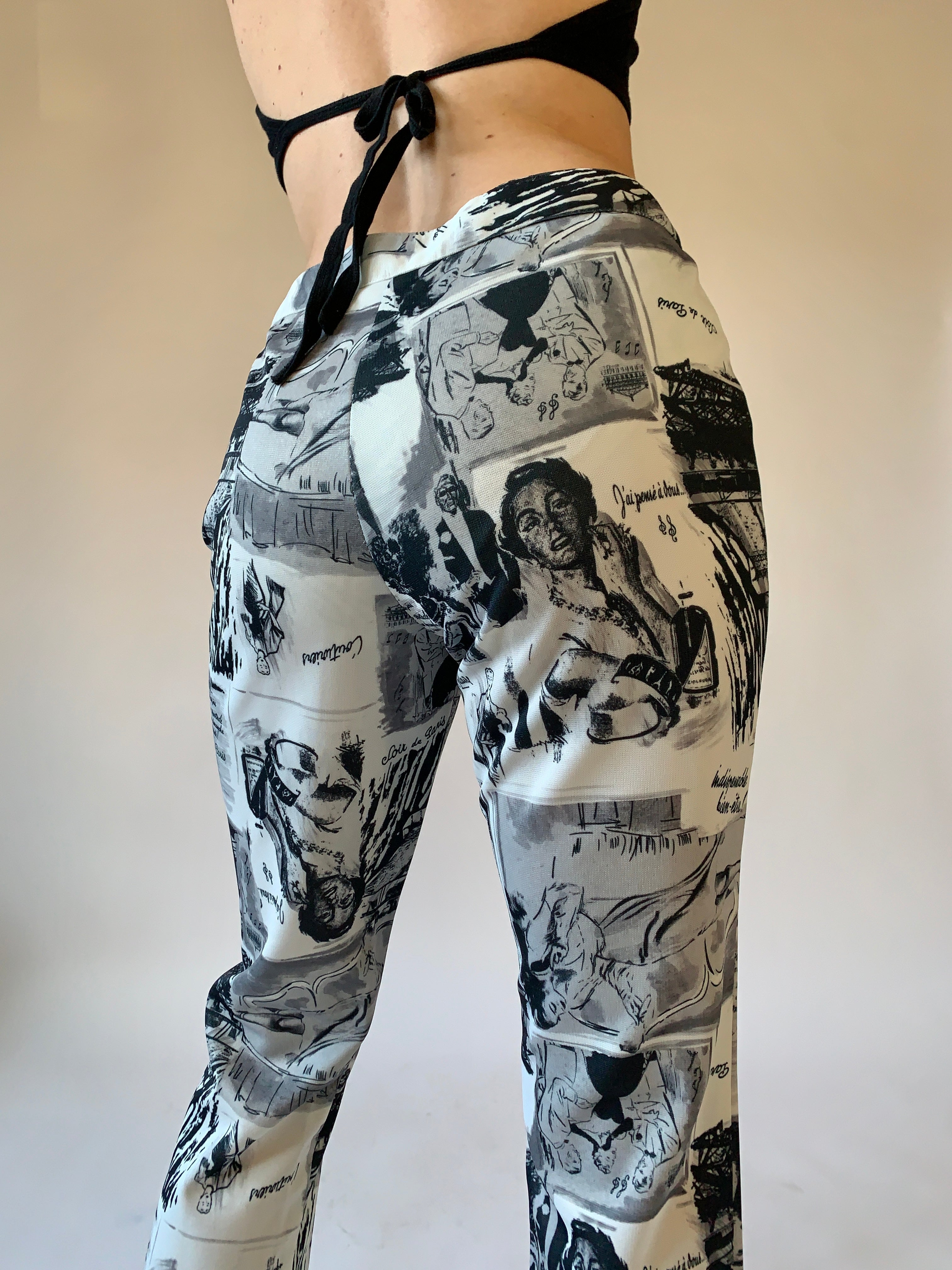 Vintage Novelty Print Pants