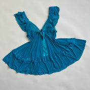 Teal sheer lace babydoll XL