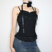 French Black Lace Camisole (Medium) 