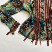Vintage baroque lace button up 