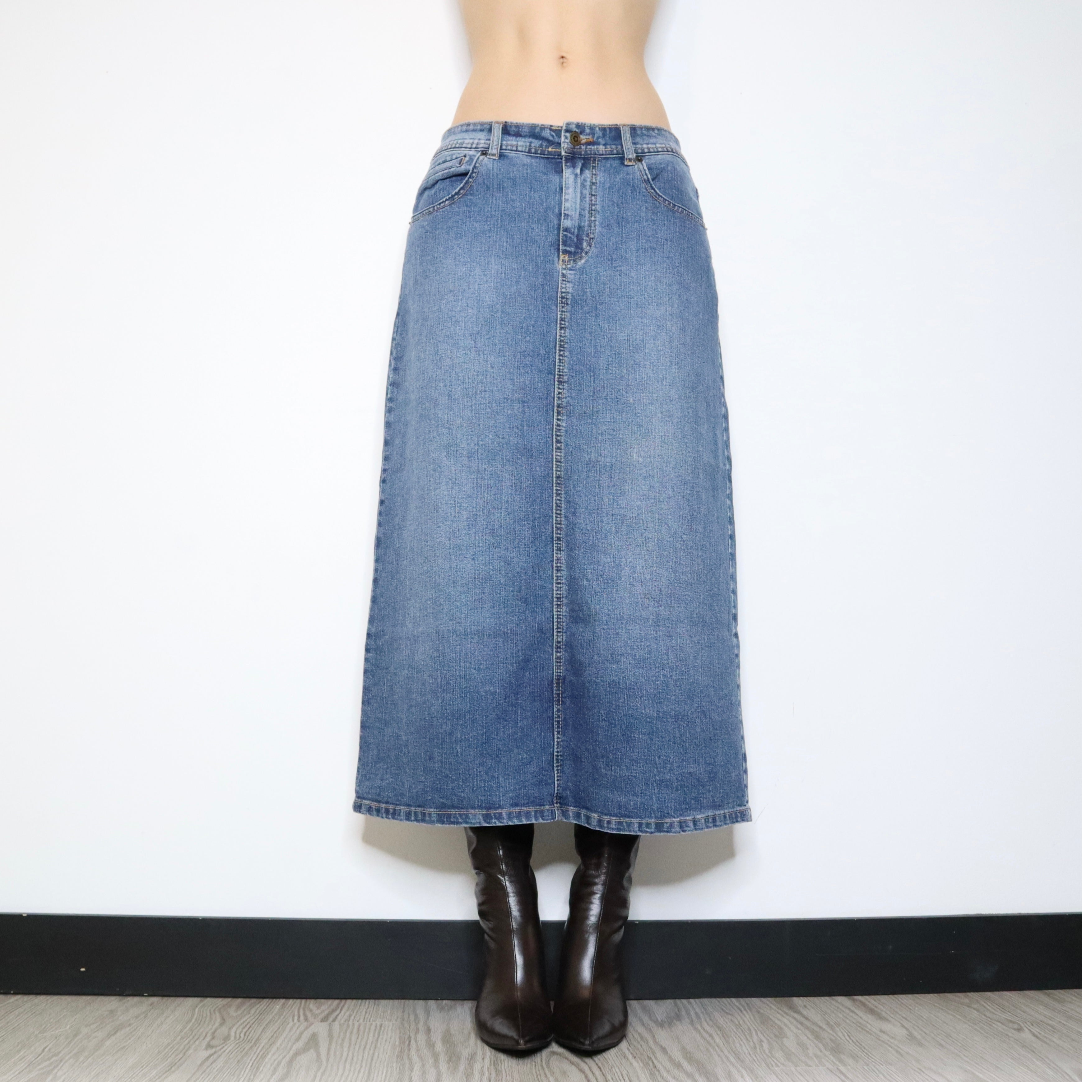 Denim Maxi Skirt (Medium) 