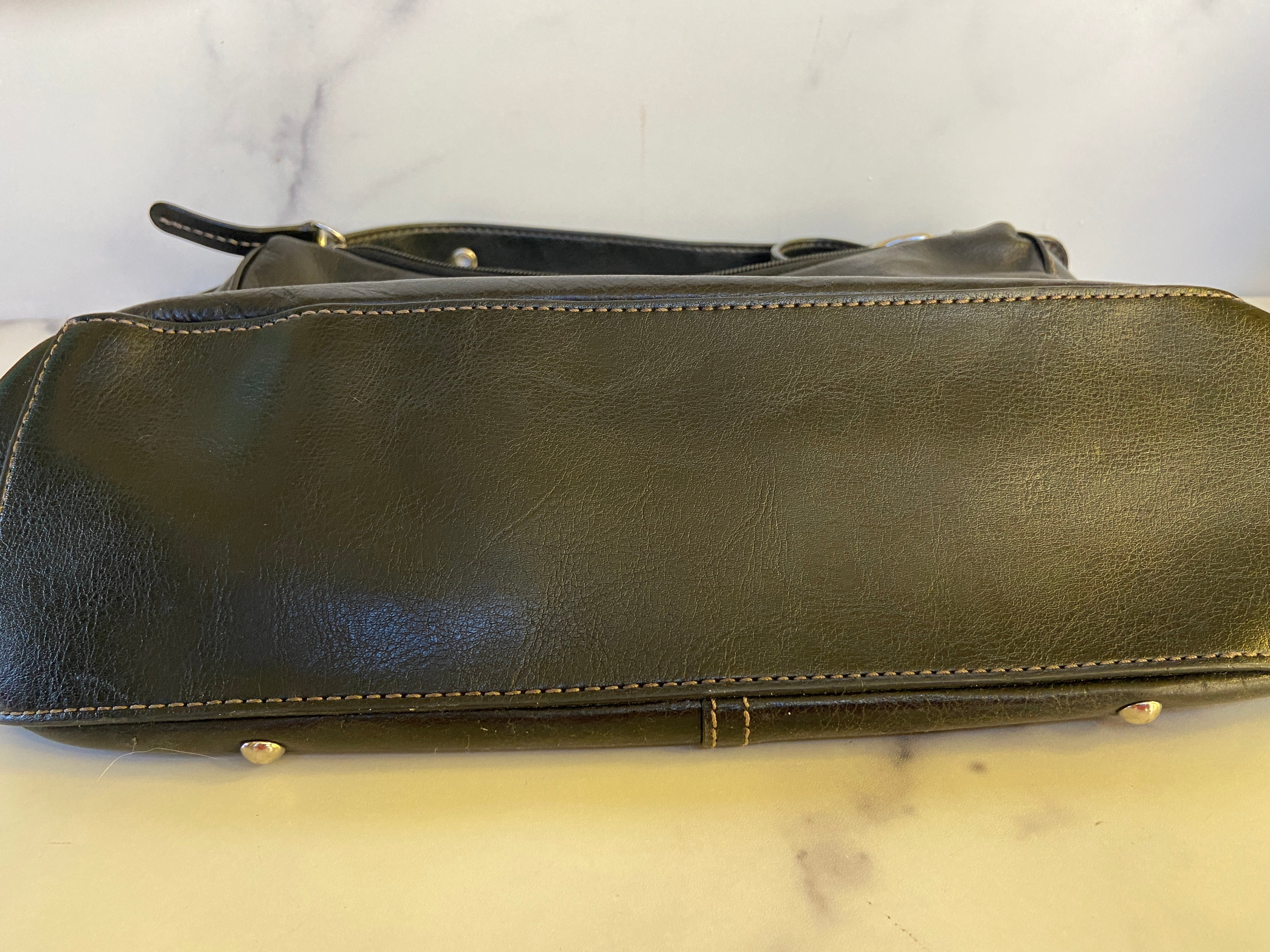Leather black purse