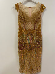 Gold beadwork dress