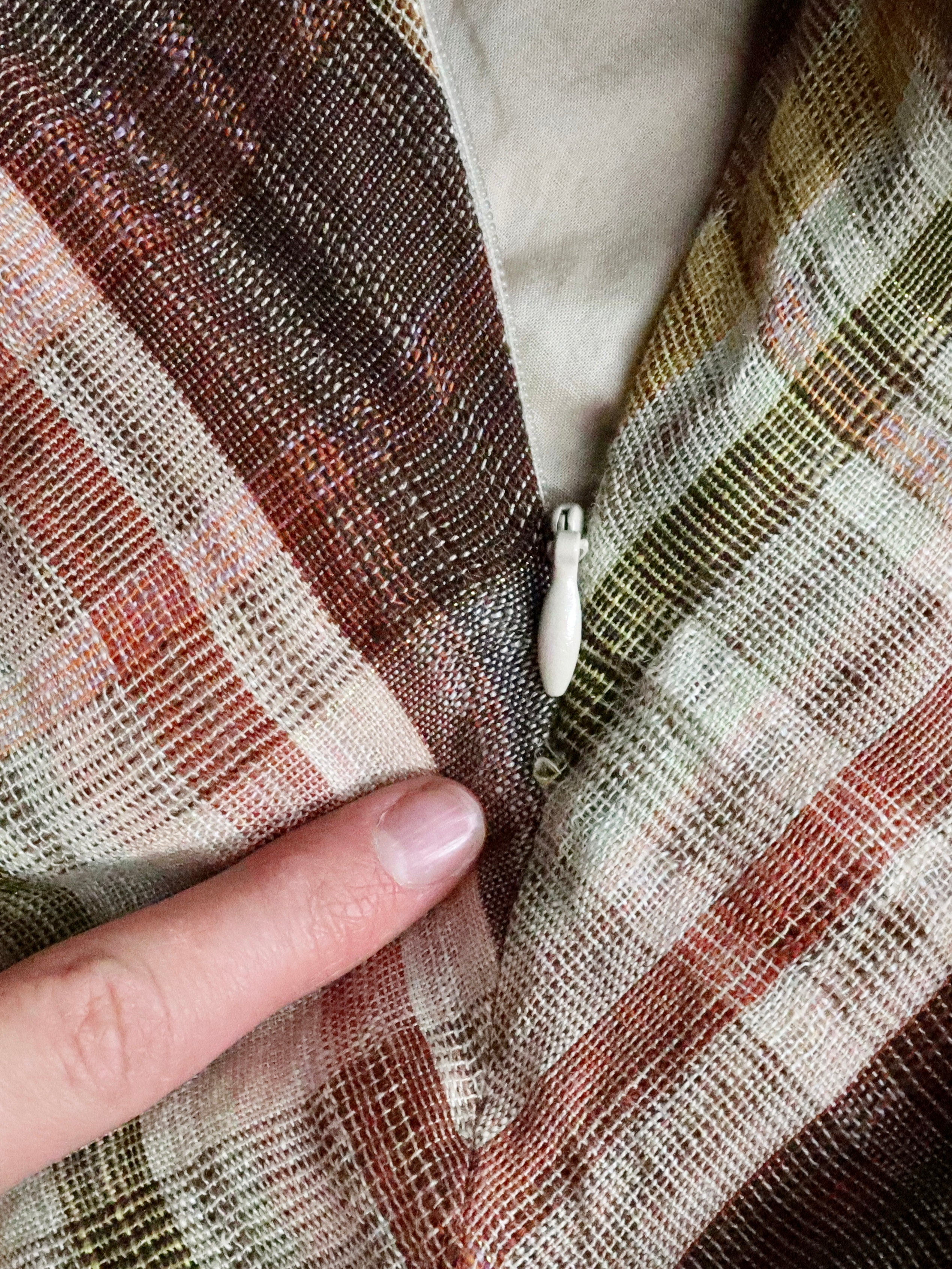 Plaid Midi Skirt (Small) 