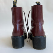 Maroon doc martens size 9