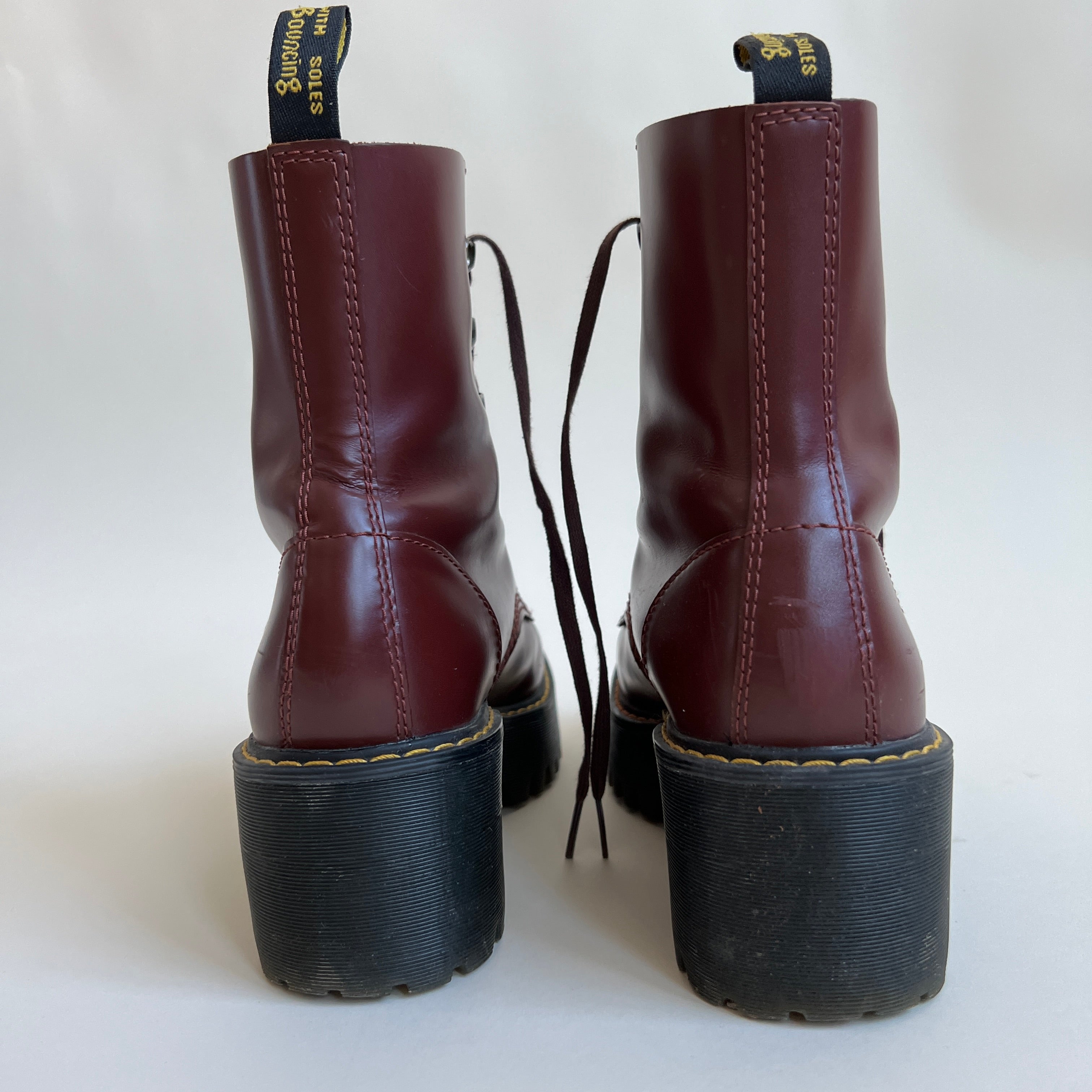 Maroon doc martens size 9