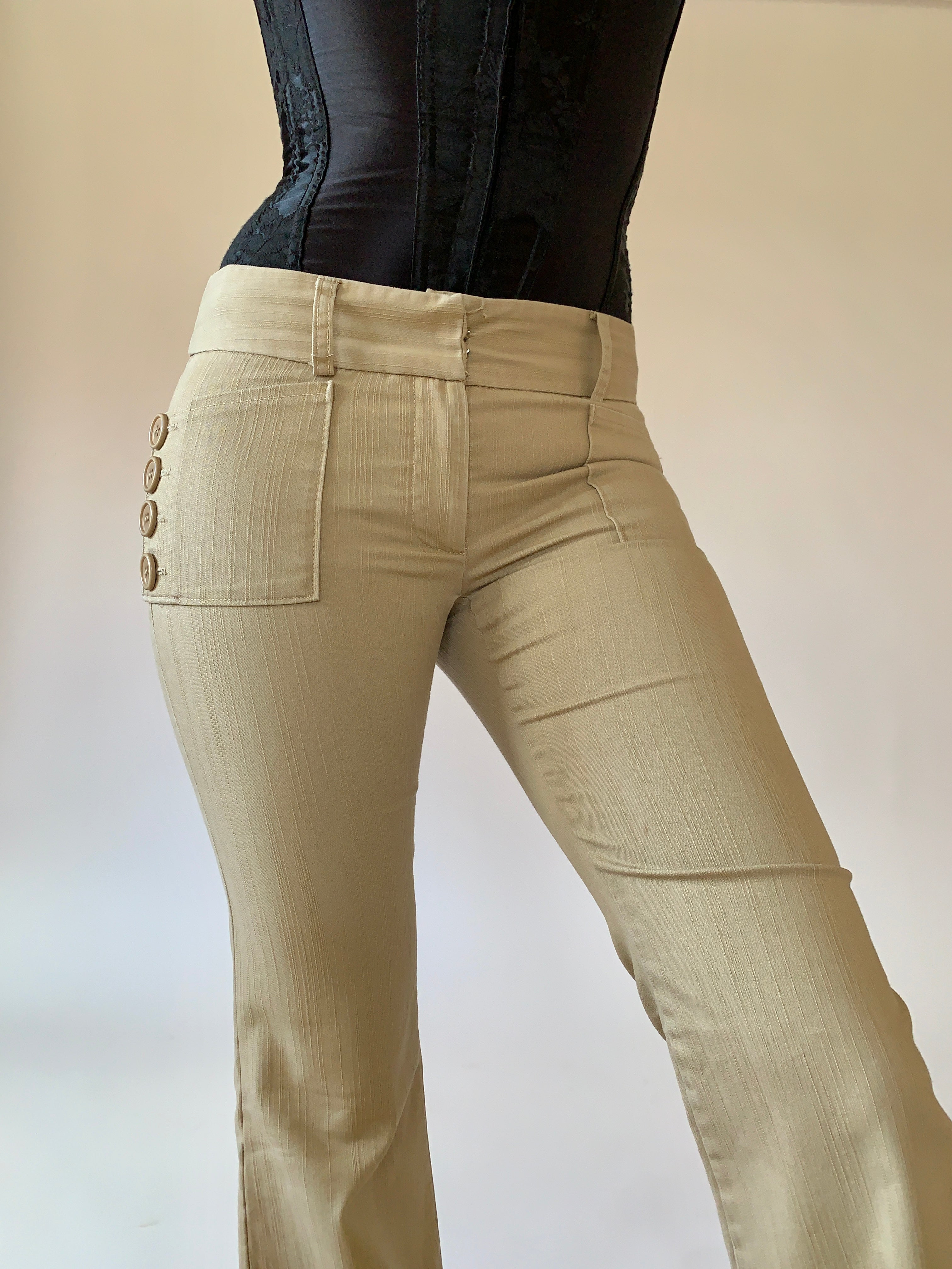 Y2K Tan Trousers