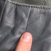 Valentino Grey Leather Skirt (Small)