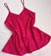 hot pink floral sheer slip