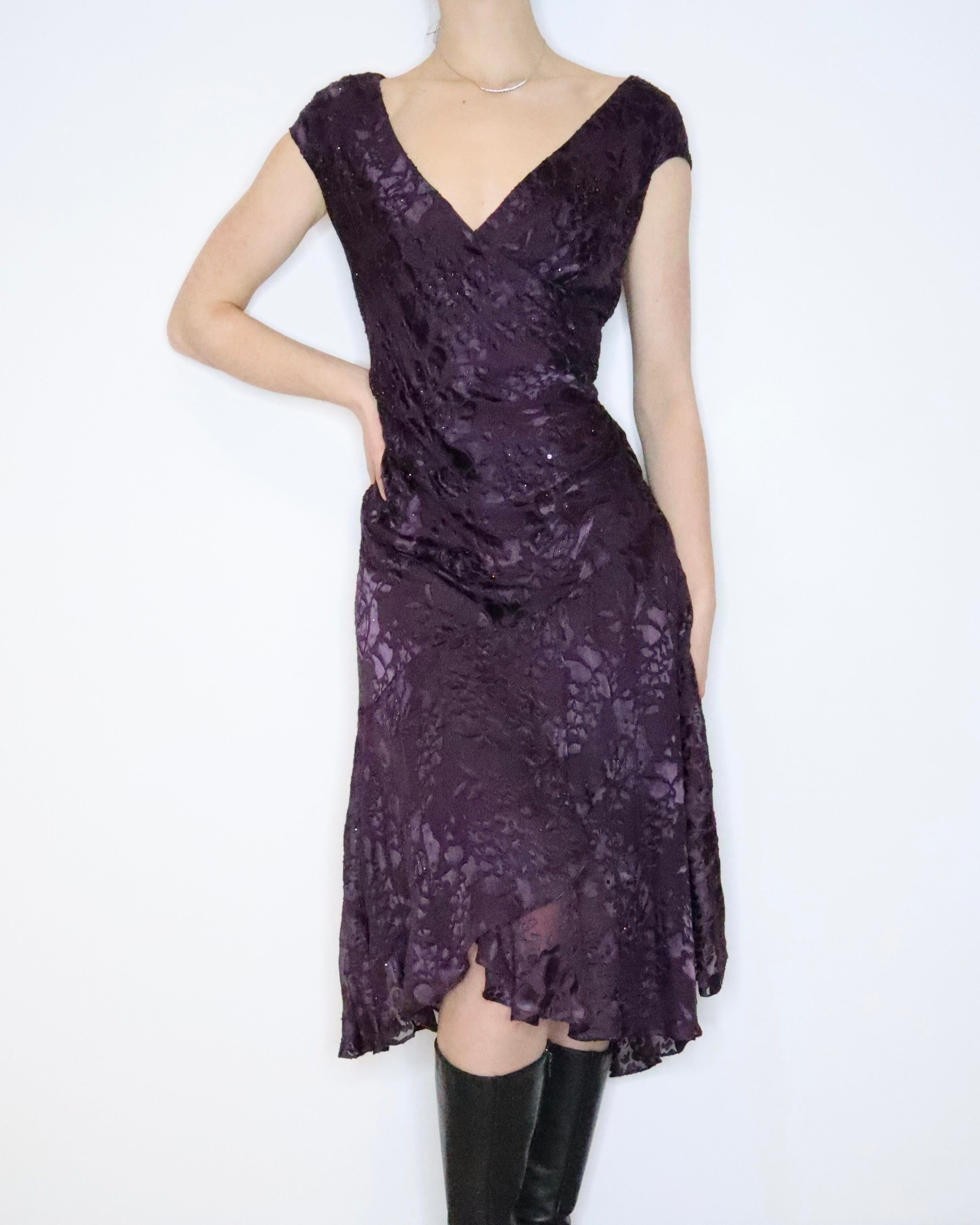 Beaded Silk Dress (XL-XXL) 