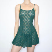 Evergreen Lace Slip Dress (Medium)