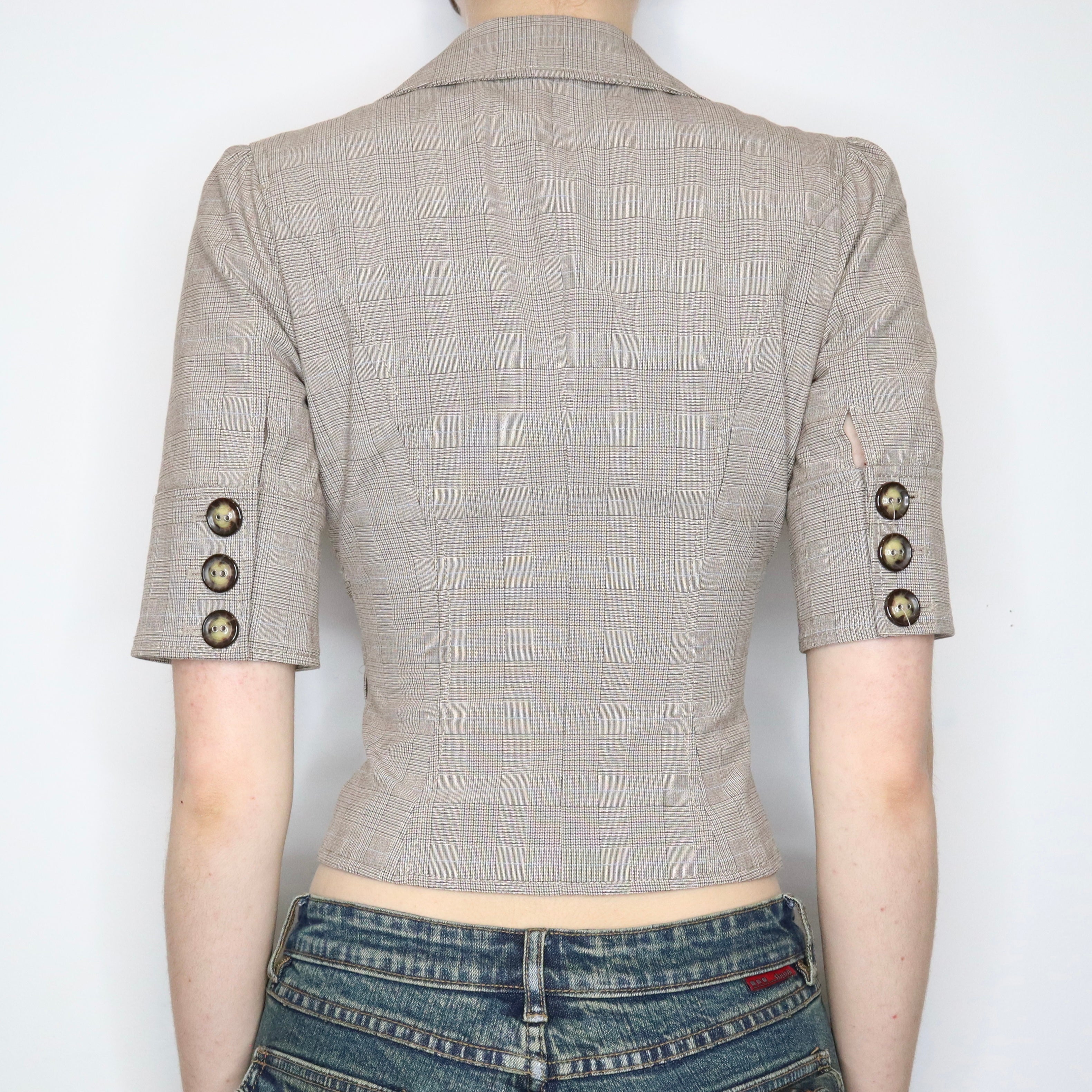 Guess Plaid Mini Blazer (XS)