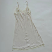 Ivory silk midi slip