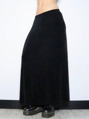 Slinky Black Maxi Skirt (Medium) 