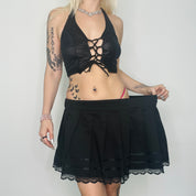 Plus Size Vintage Goth Miniskirt