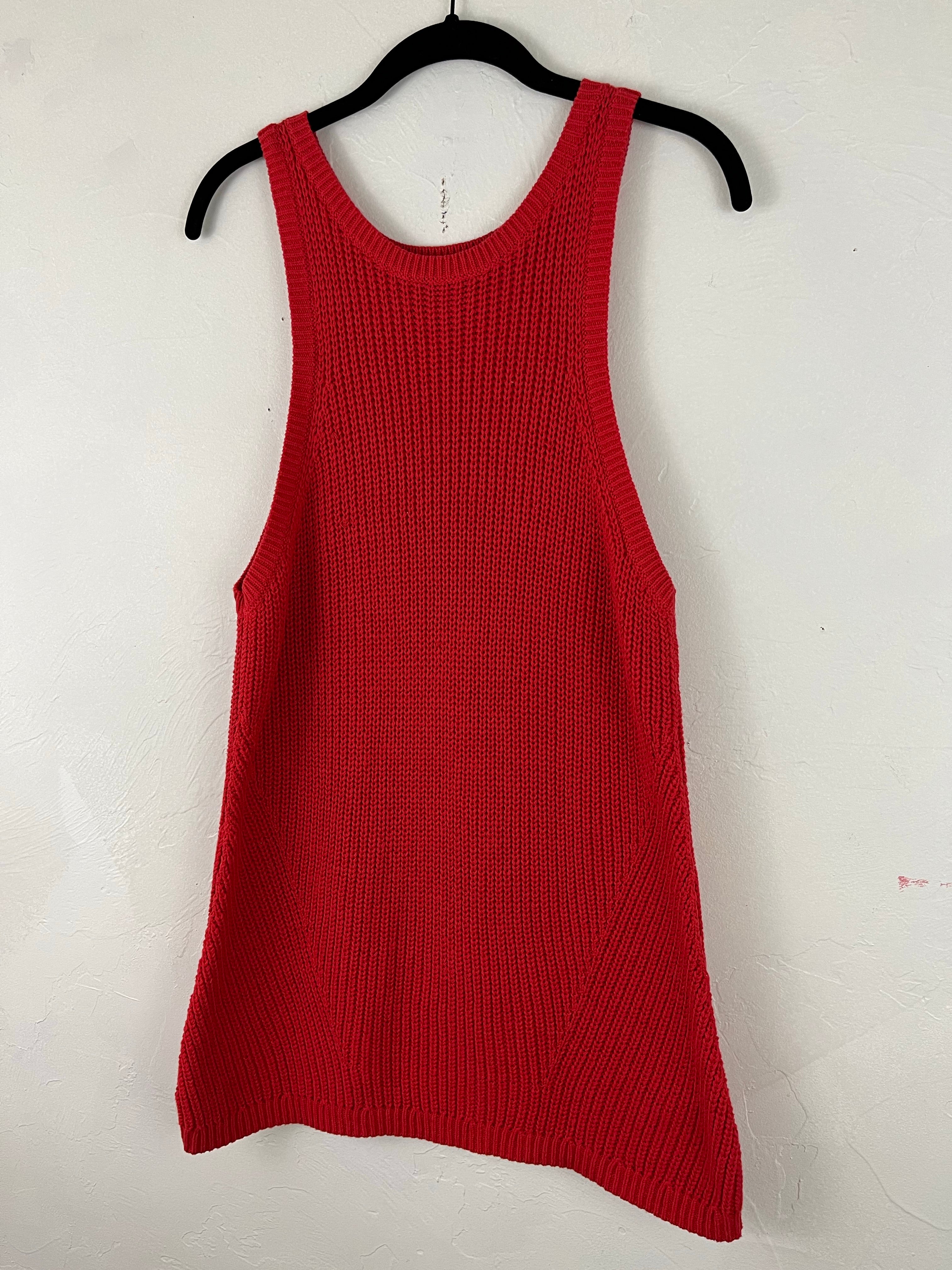 Cherry knit tank