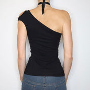 Bebe Diamanté Asymmetrical Top (S-M) 