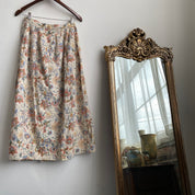 Vintage floral midi skirt