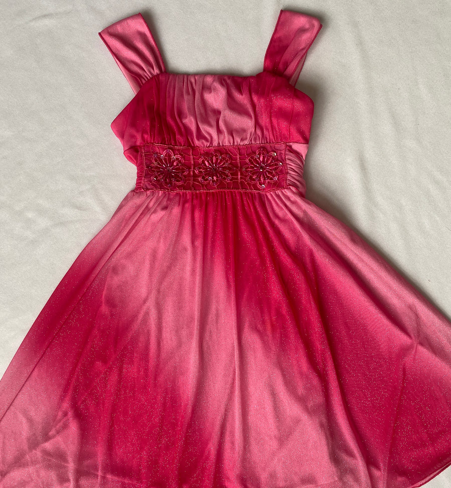 Pink ombré glitter dress