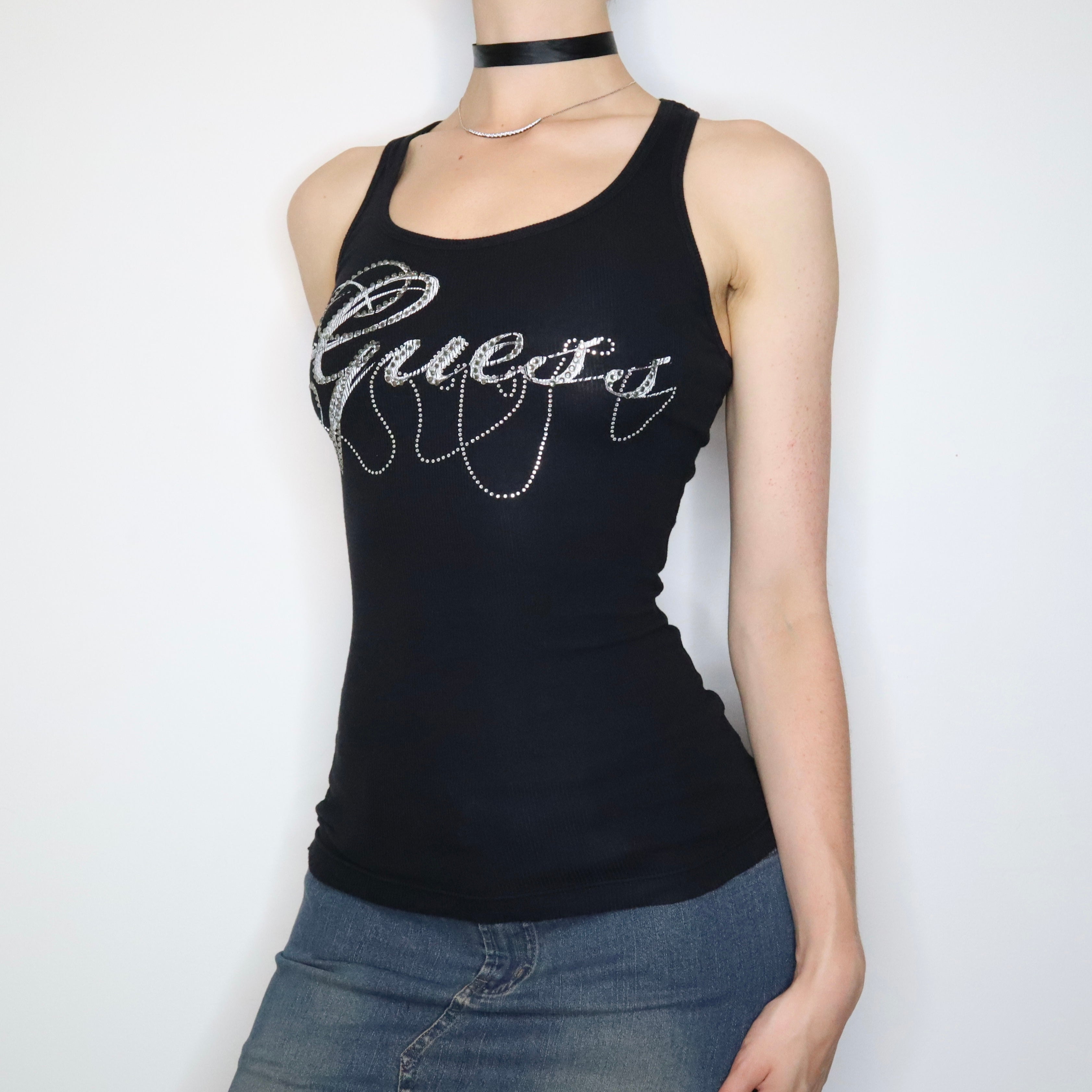 Guess Diamanté Tank Top (XS-S) 