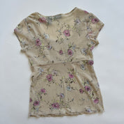 floral mesh milkmaid top