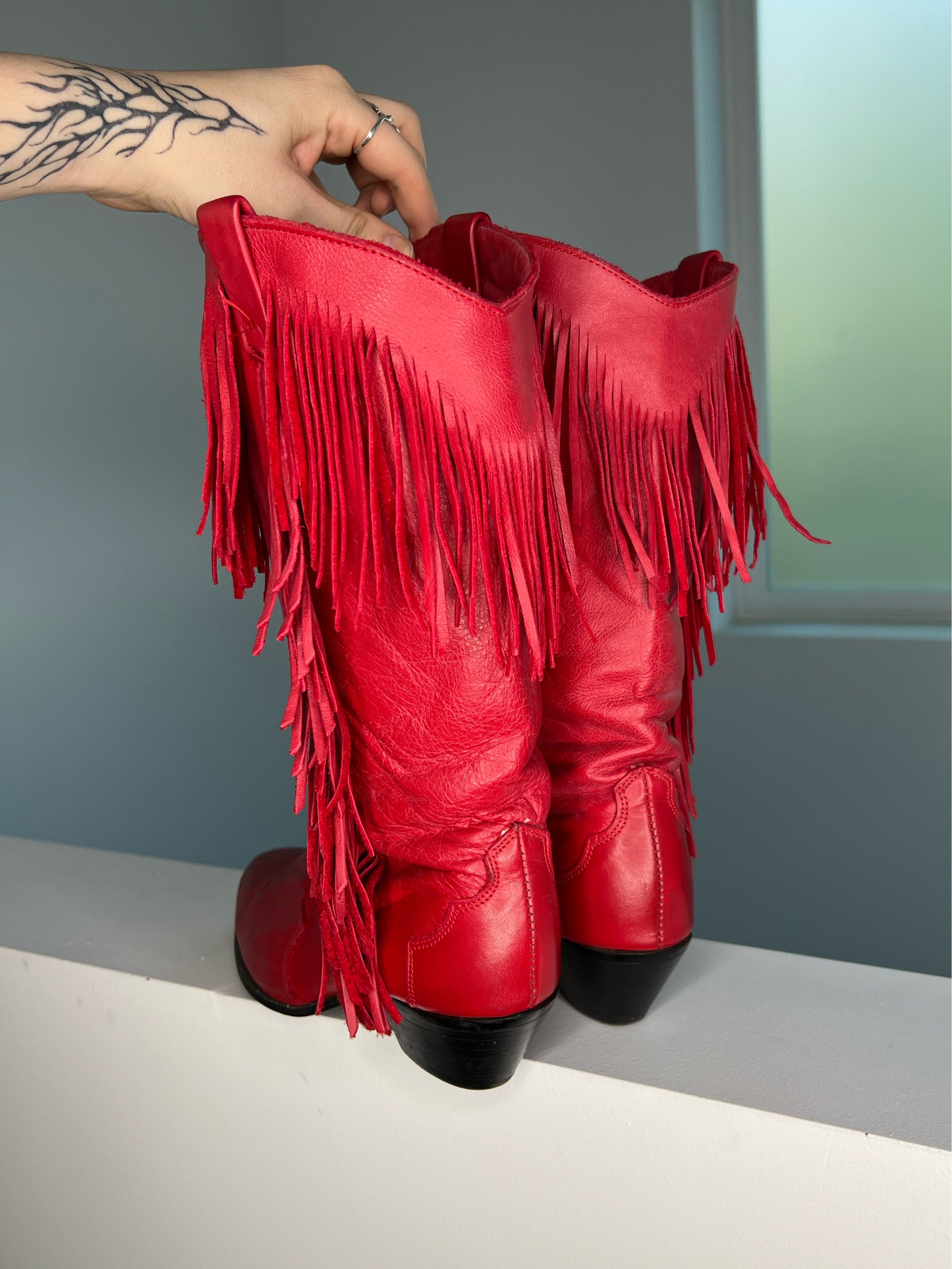 Fringe Cowboy Boots