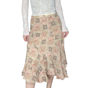 Pink paisley printed skirt
