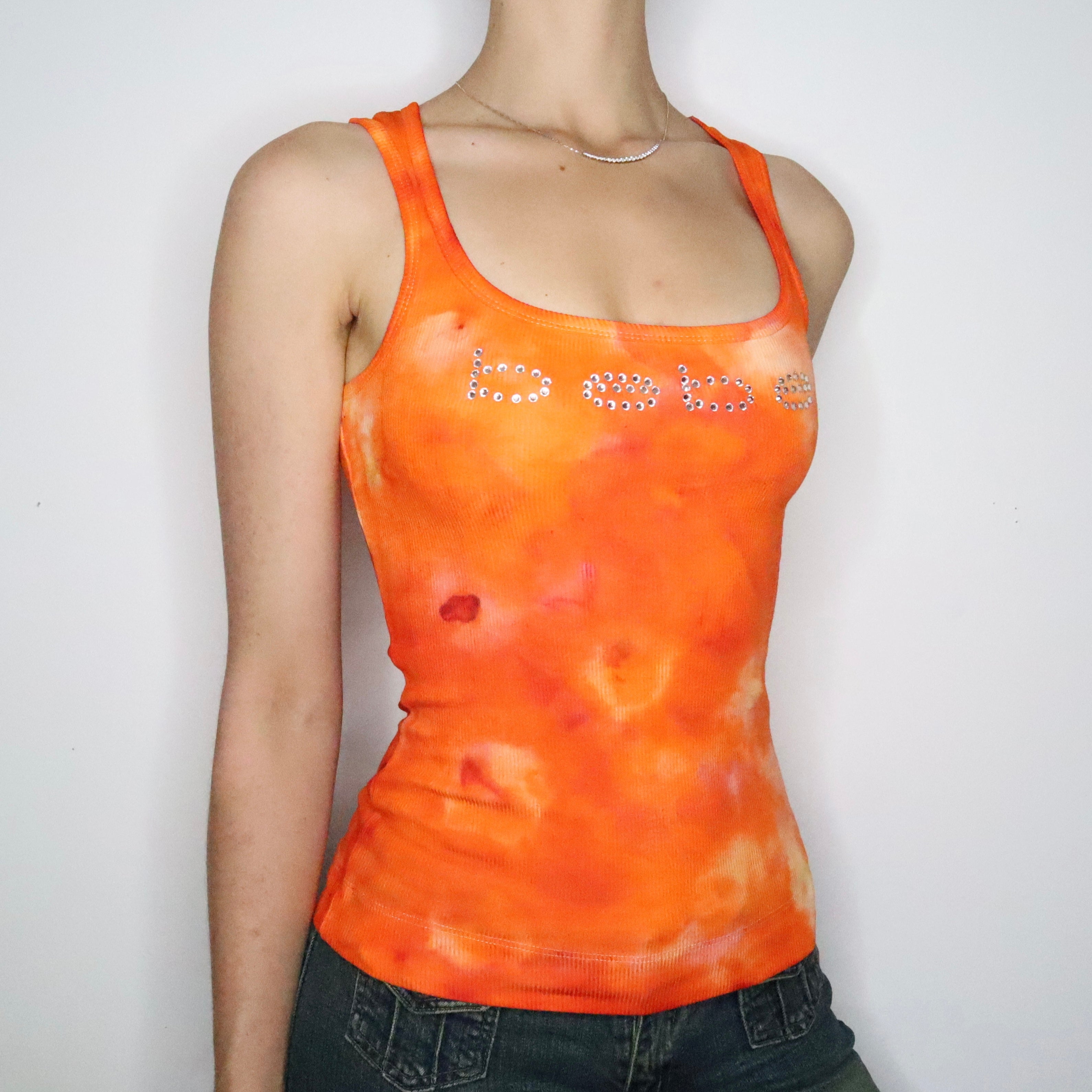Orange Bebe Tank Top (XS-S) 