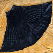 90s satin pleated midi skirt