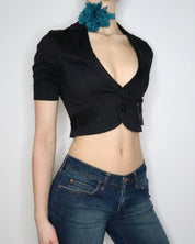 Black Cropped Blazer (XS)