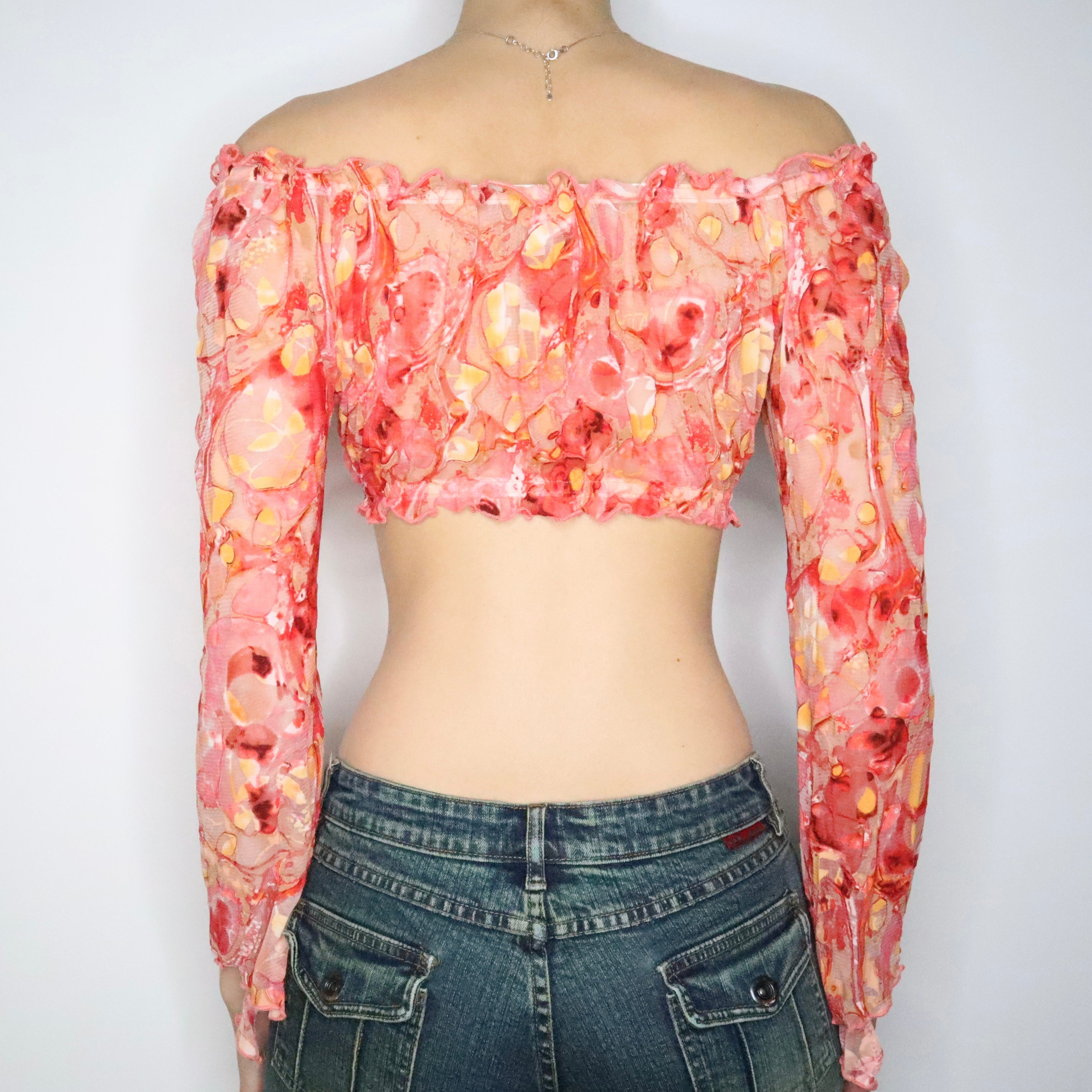 Milkmaid Mesh Crop Top (XS-S)