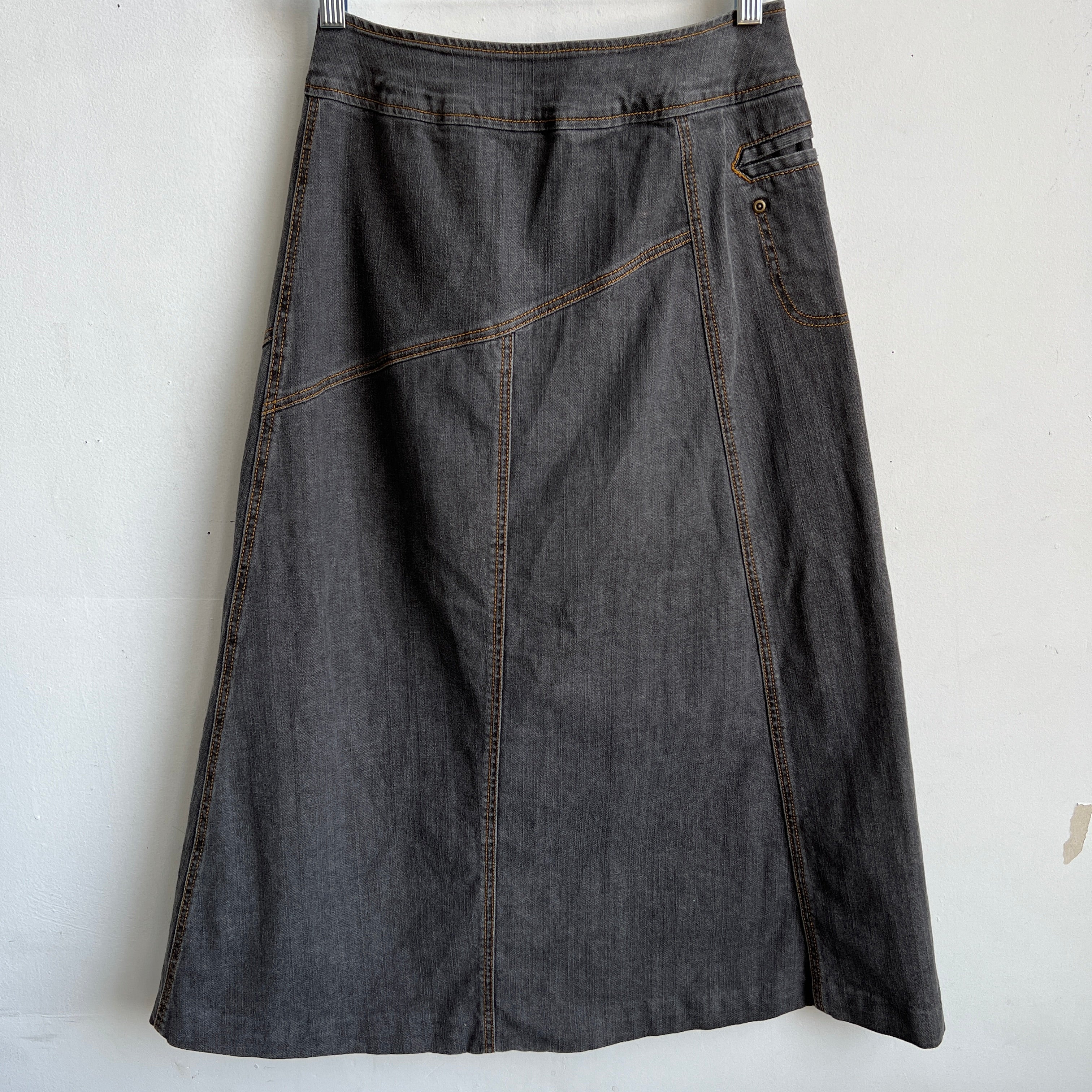 00s denim maxi skirt