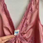 Vintage dusty pink satin nightgown