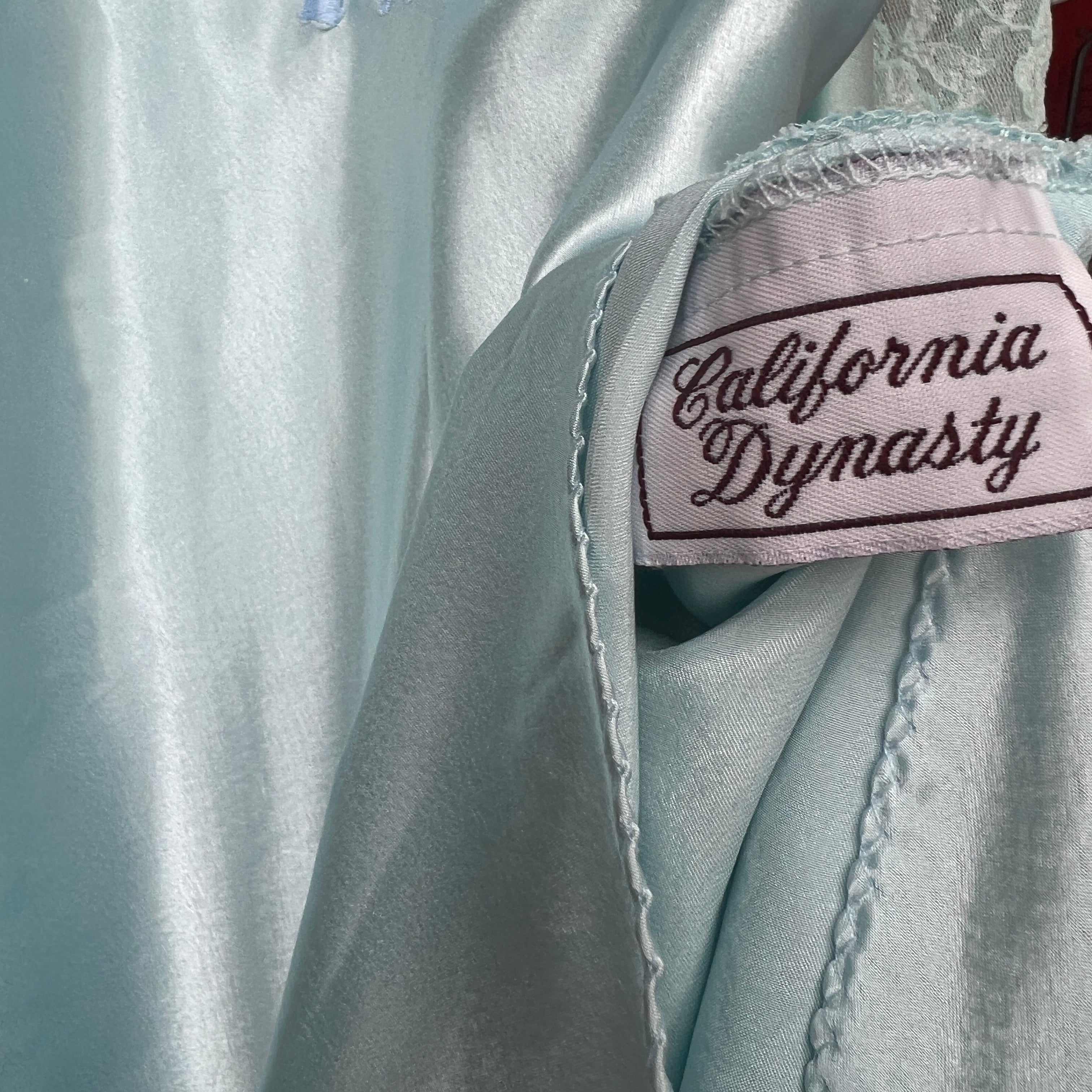 baby blue bouquet mini slip (S/M)