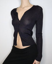 Navy Shimmer Cardigan (Medium) 
