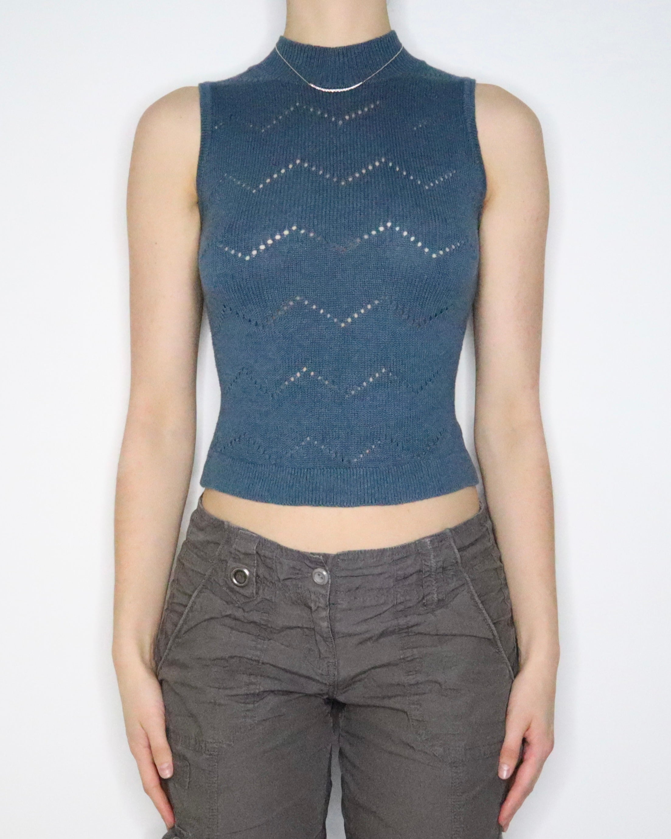 Blue Sleeveless Sweater (Small)