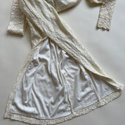 Vintage cream lace midi dress