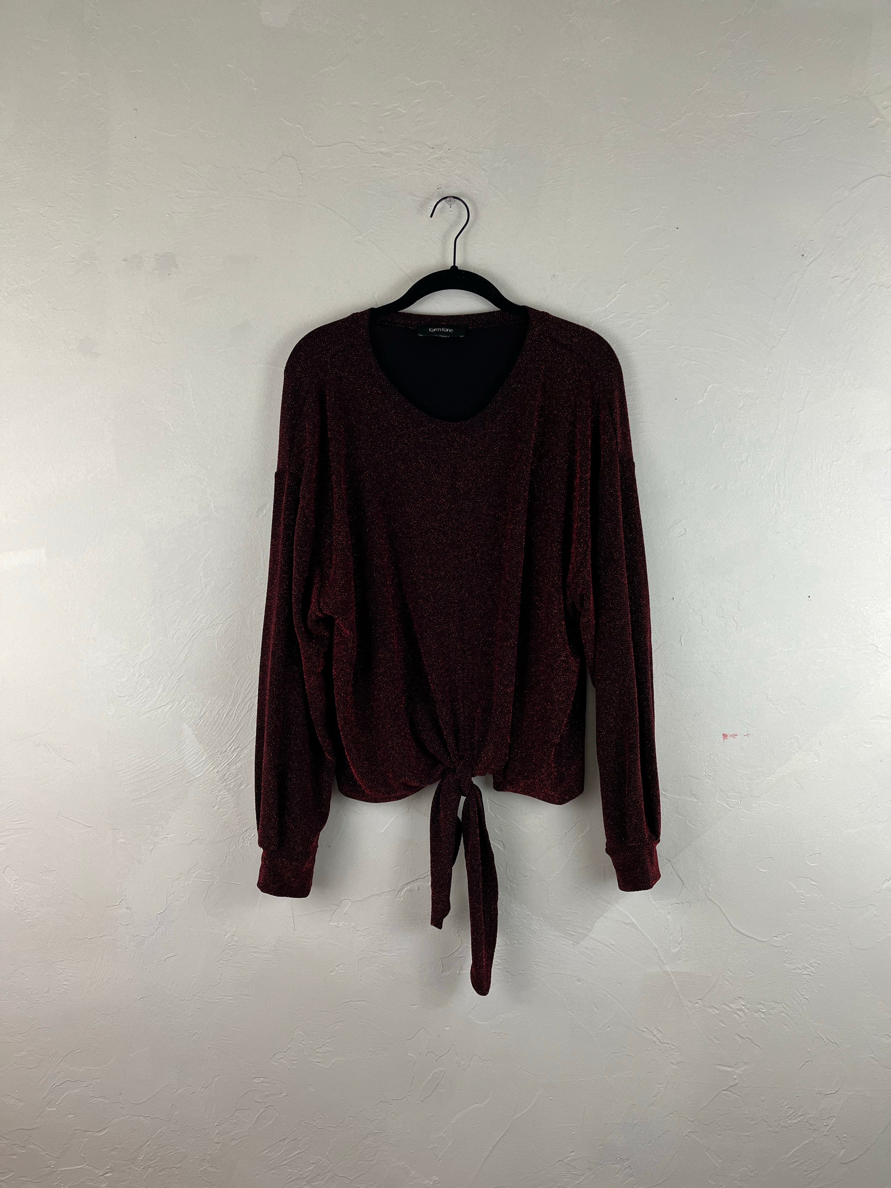 Red iridescent top