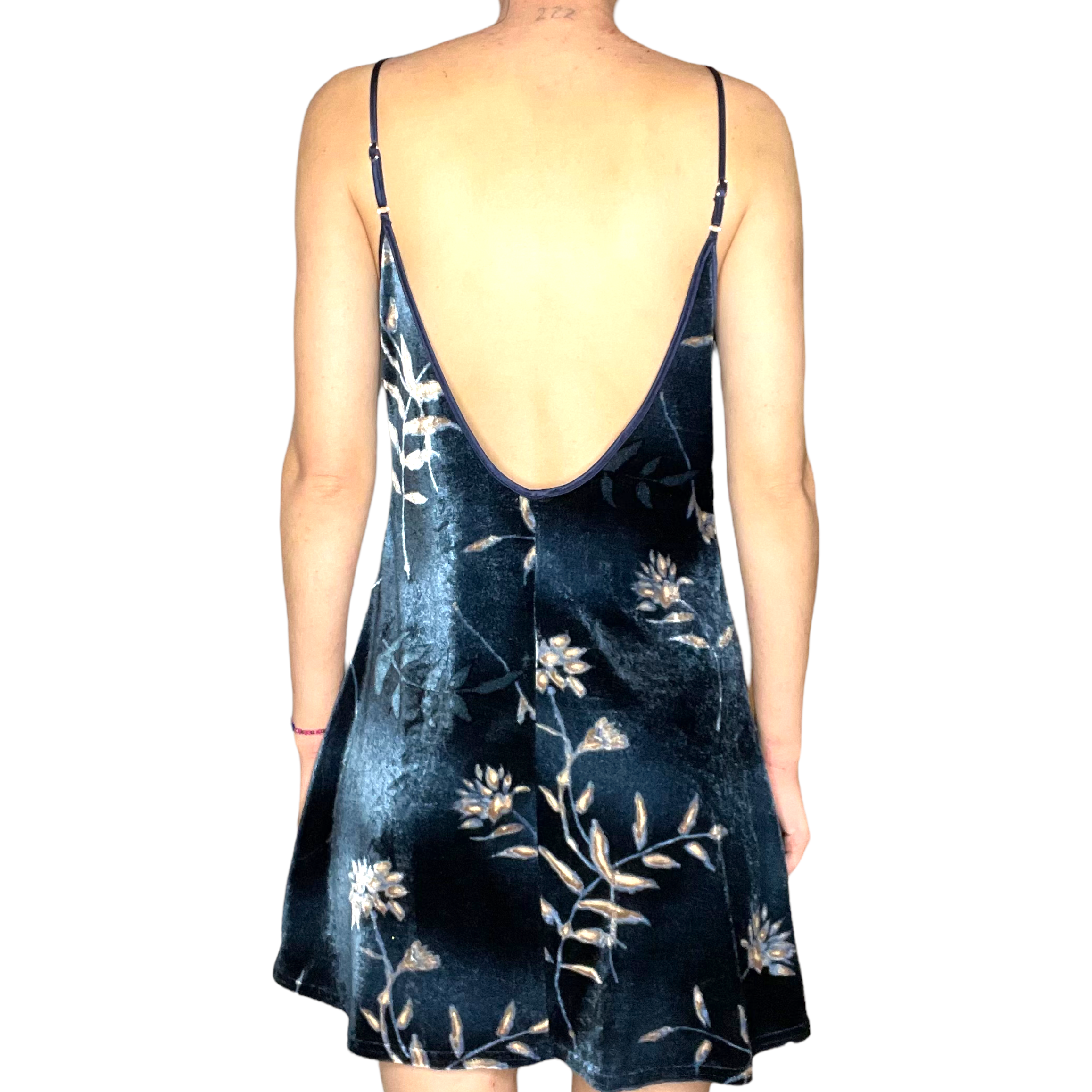 Vintage velvet mini summer dress