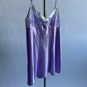 Lavender satin mini slip