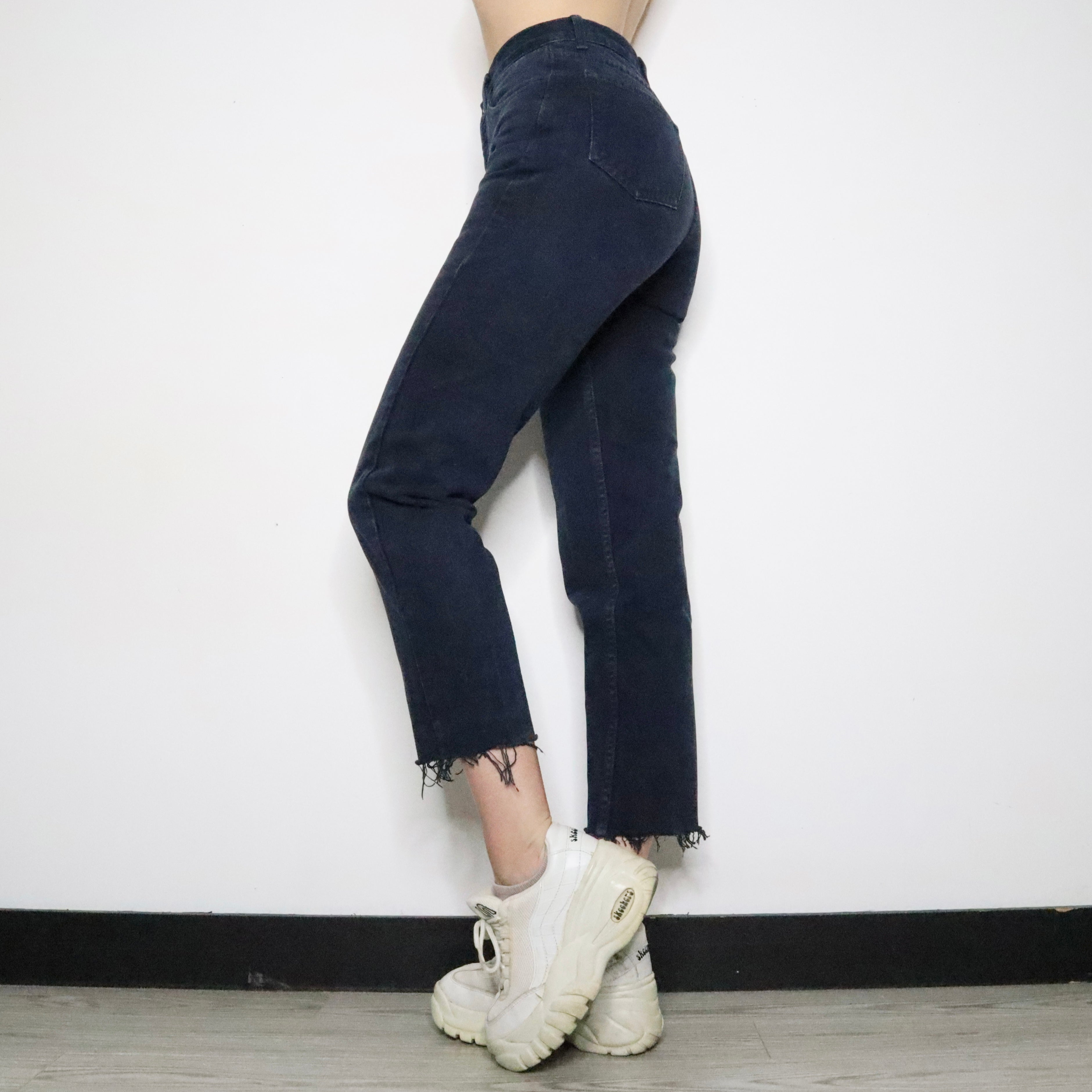 Guess Navy High Waisted Jeans (Small)