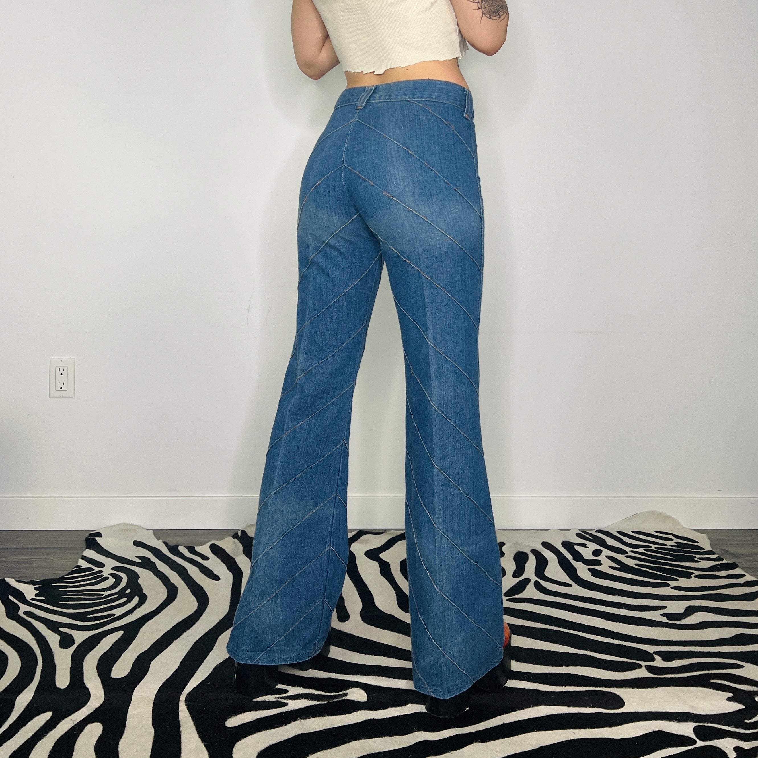 1970’s Chevron Denim Flares
