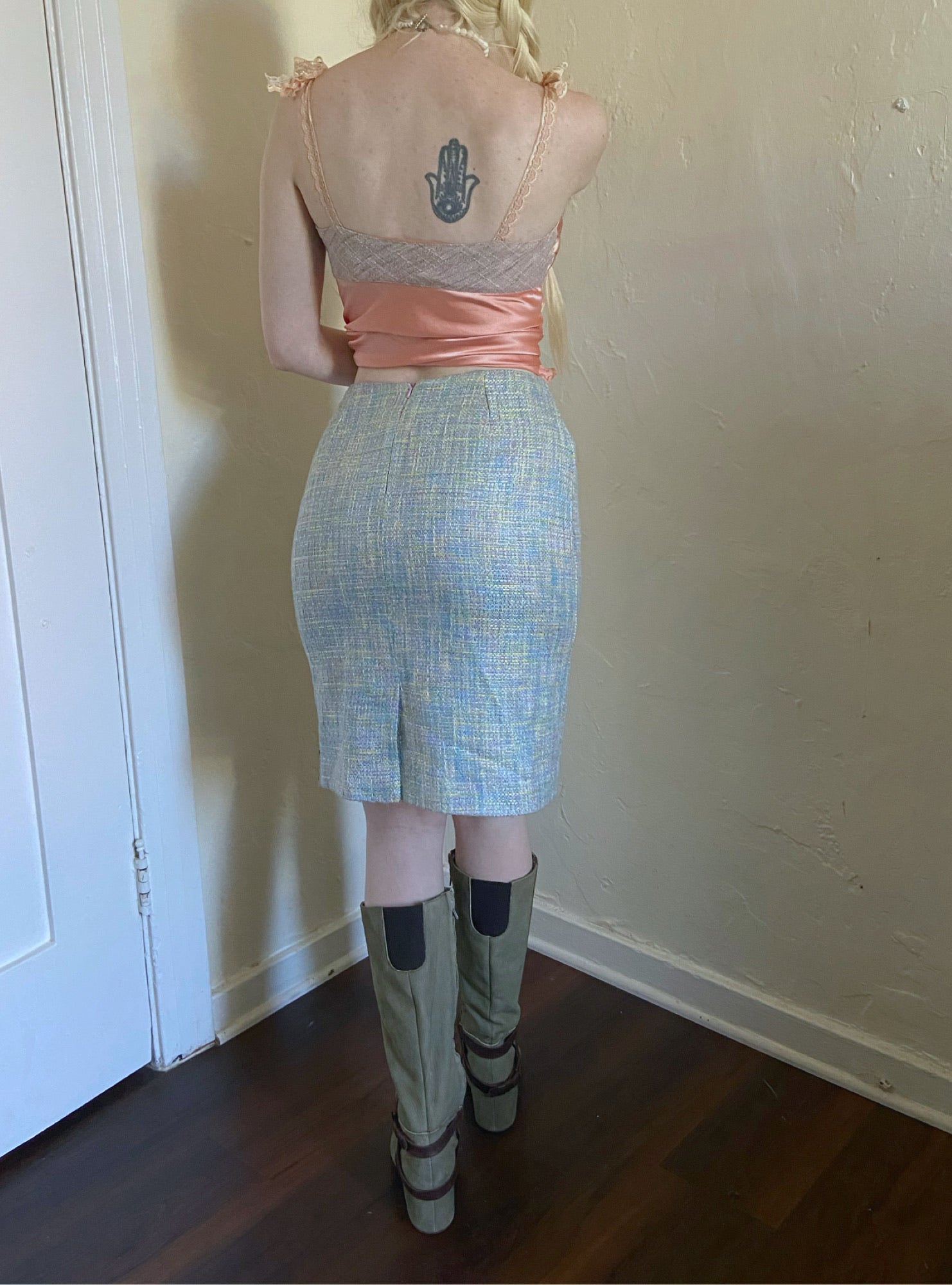 2000’s Easter Egg Tweed Skirt